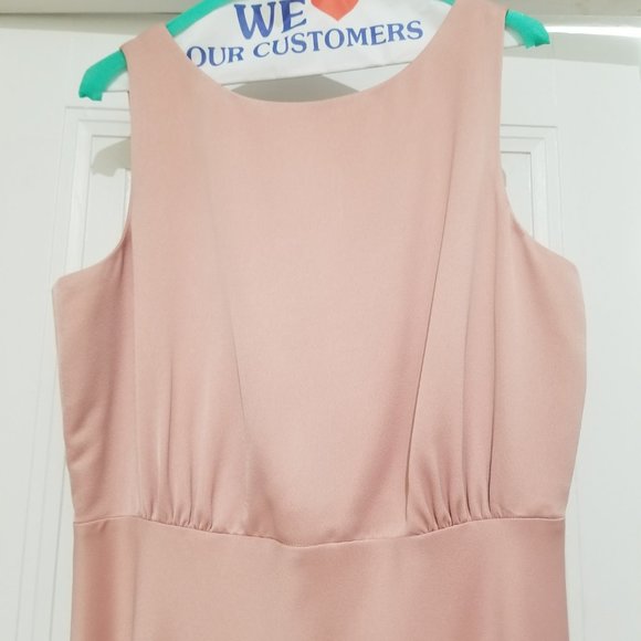 BHLDN Beckett Satin Charmeuse Maxi Dress (Pink) - Bridesmaid Dress - Picture 3 of 5